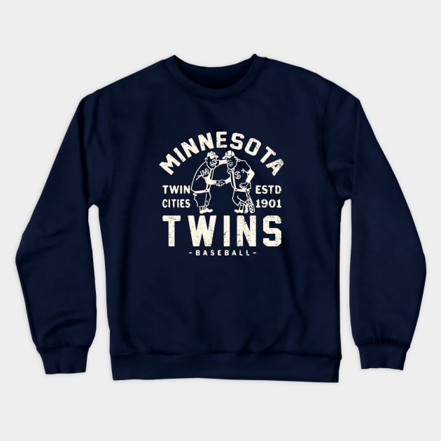 Minnesota Twins Retro 1 by Buck Tee Crewneck Sweatshirt by Buck Tee